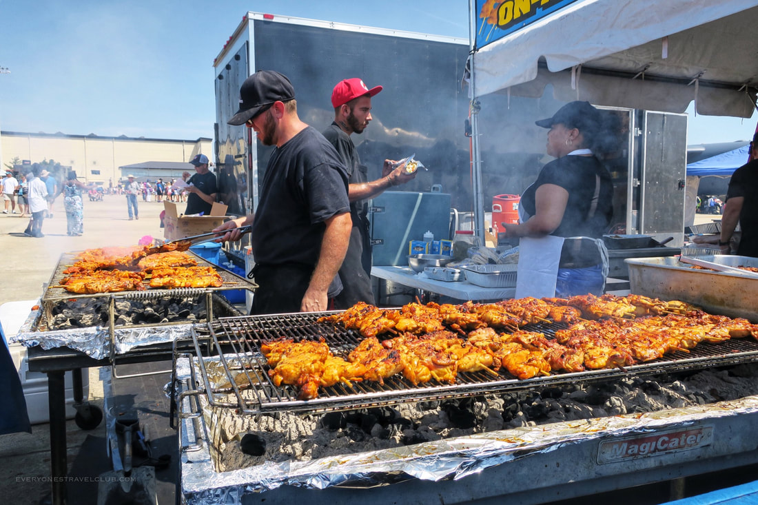 A view of some of the food vendors at the 2017 air show in Goldsboro, NC